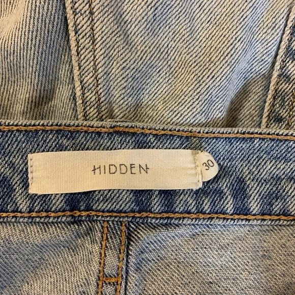 Hidden Jeans Women's High Waist‎ Fray Hem Straight Leg Jeans In Light Wash SZ 30 - Picture 7 of 13